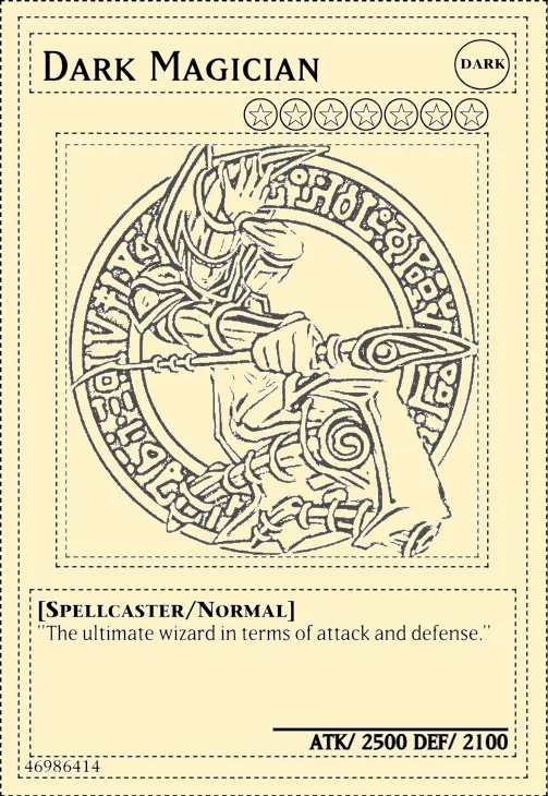 Carte proxy Magicien Sombre coloriée à la main