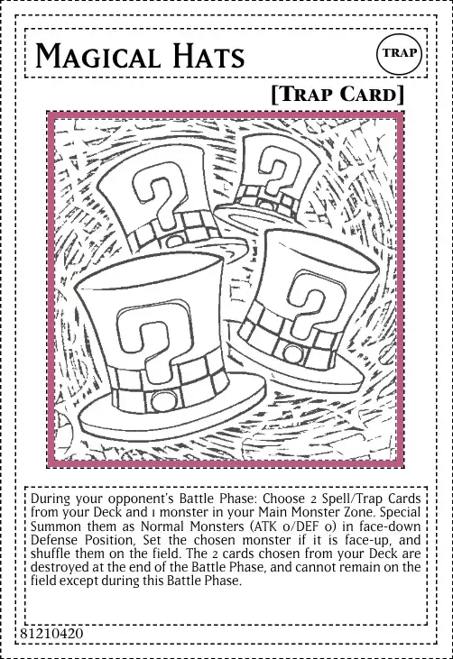 Colored magical Hats example